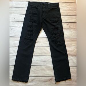 Jordan Craig Collins Jeans Black Distressed Men’s size 34x32 Straight
